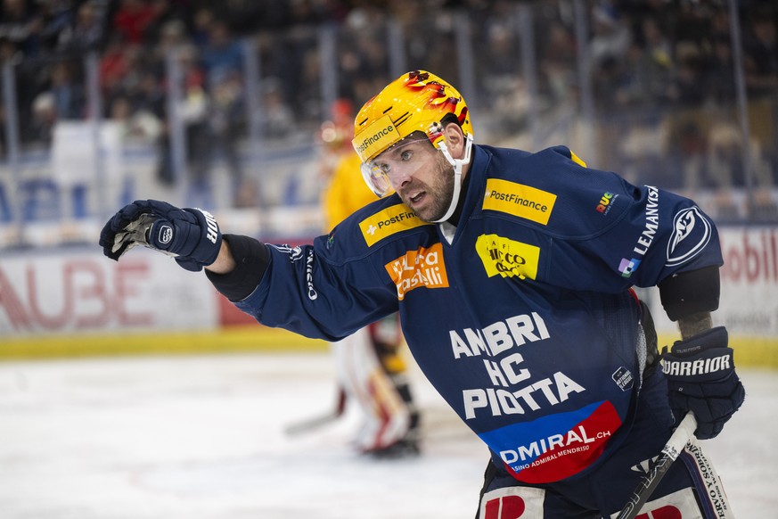 PostFinance Top Scorer Christopher DiDomenico (HCAP), during the regular season of National League Swiss Championship 2025/26 between HC Ambri Piotta and SCL Tigers at the ice stadium Gottardo Arena i ...