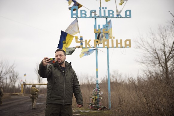 Le président ukrainien Zelensky s'est rendu sur le front, à Avdiivka, le 29 décembre dernier.