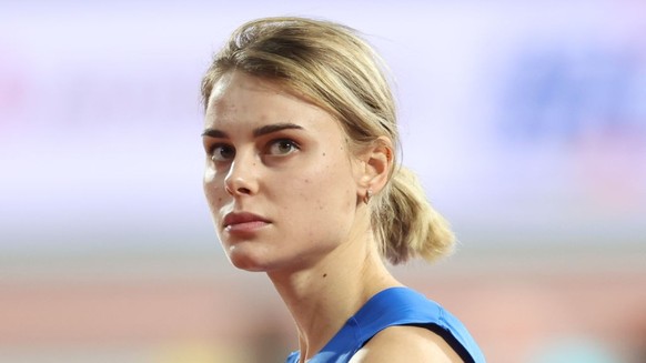 GLASGOW, SCOTLAND - MARCH 01: Ukraine&#039;s Yuliya Levchenko during the first day of the World Athletics Indoor Championships at the Emirates Arena, on March 01, 2024, in Glasgow, Scotland. (Photo by ...