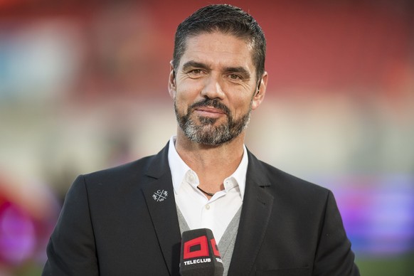 L&#039;ancien gardien Pascal Zuberbuehler, consultant pour la television Teleclub, lors de la rencontre de football de Super League entre le FC Sion et le FC Lausanne-Sport, LS, ce mercredi 27 septemb ...