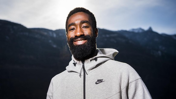 Johan Djourou le joueur du FC Sion pose lors d&#039;un point presse le jeudi 30 janvier 2020 a Riddes. (KEYSTONE/Jean-Christophe Bott)