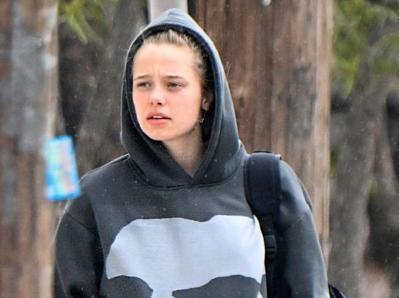 STUDIO CITY, CA - MARCH 18: Shiloh Jolie is seen out and about on March 18, 2025 in Studio City, California. (Photo by MEGA/GC Images)