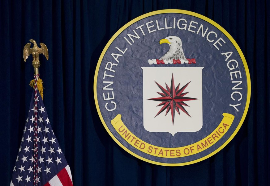 FILE - This April 13, 2016 file photo shows the seal of the Central Intelligence Agency at CIA headquarters in Langley, Va. A federal judge in Spokane on Monday, Aug. 7, 2017, officially denied a requ ...