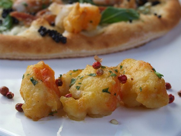 Super, des crevettes.