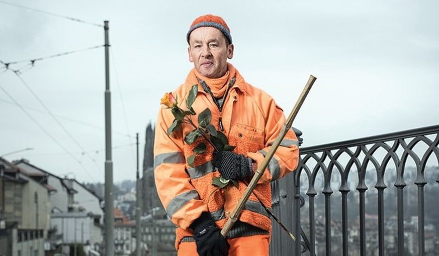 Michel Simonet, le cantonnier à la rose.