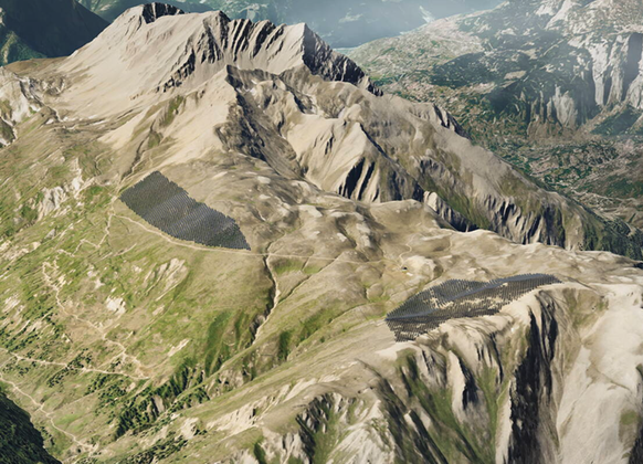 Le futur parc solaire de Grengiols devrait ressembler à ça.