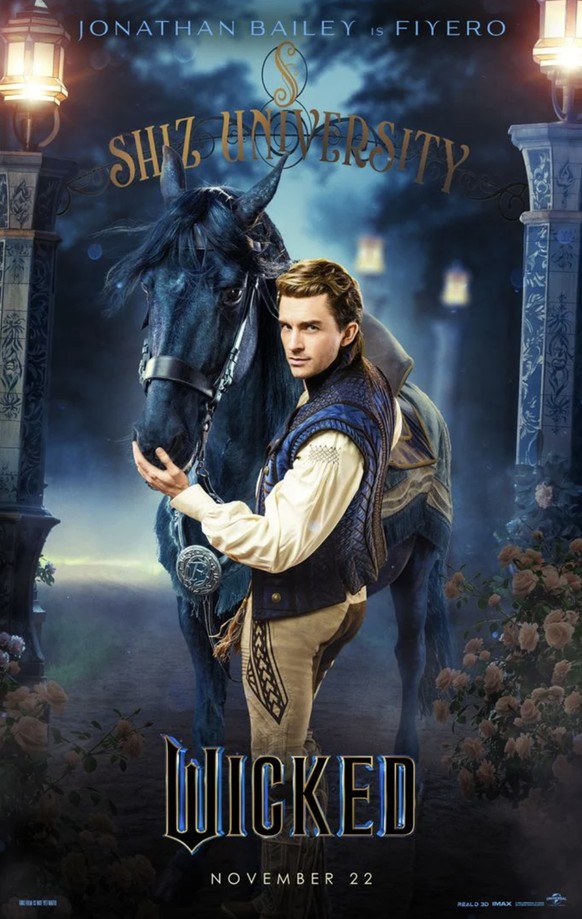 Le bad boy Fiyero, incarné par Jonathan Bailey.