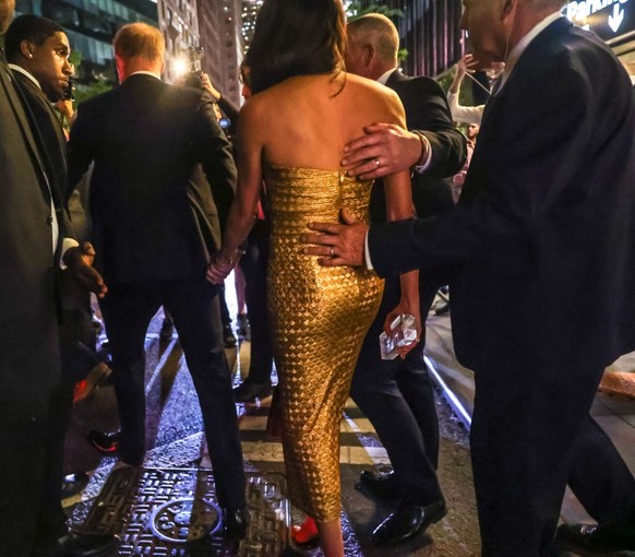 NEW YORK, UNITED STATES - MAY 16: Duchess of Sussex Meghan Markle and Duke of Sussex Prince Harry attend the ceremony, which benefits the Ms. Foundation for Women and feminist movements, in New York,  ...