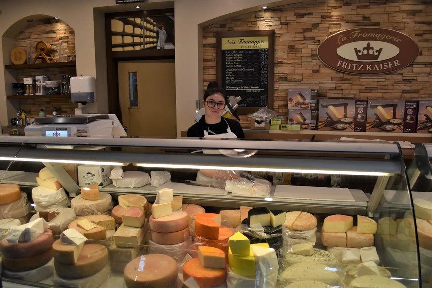 Plus de 20 fromages différents sont disponibles dans la boutique de la Fromagerie.
