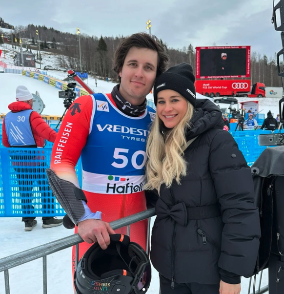 Livio Simonet et sa femme, Melanie. Ils se sont mariés en juin 2025.