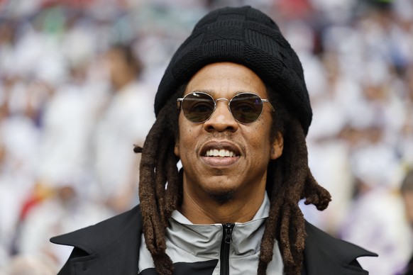 epa11384265 US rapper and record producer Jay Z arrives for the UEFA Champions League final match of Borussia Dortmund against Real Madrid, in London, Britain, 01 June 2024. EPA/TOLGA AKMEN