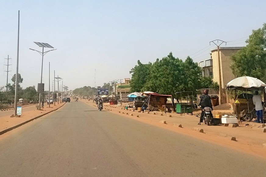 Motorcyclist ride along a street in Niamey, Niger, Thursday, June 18, 2026. (AP Photo)
Niger Gunfire