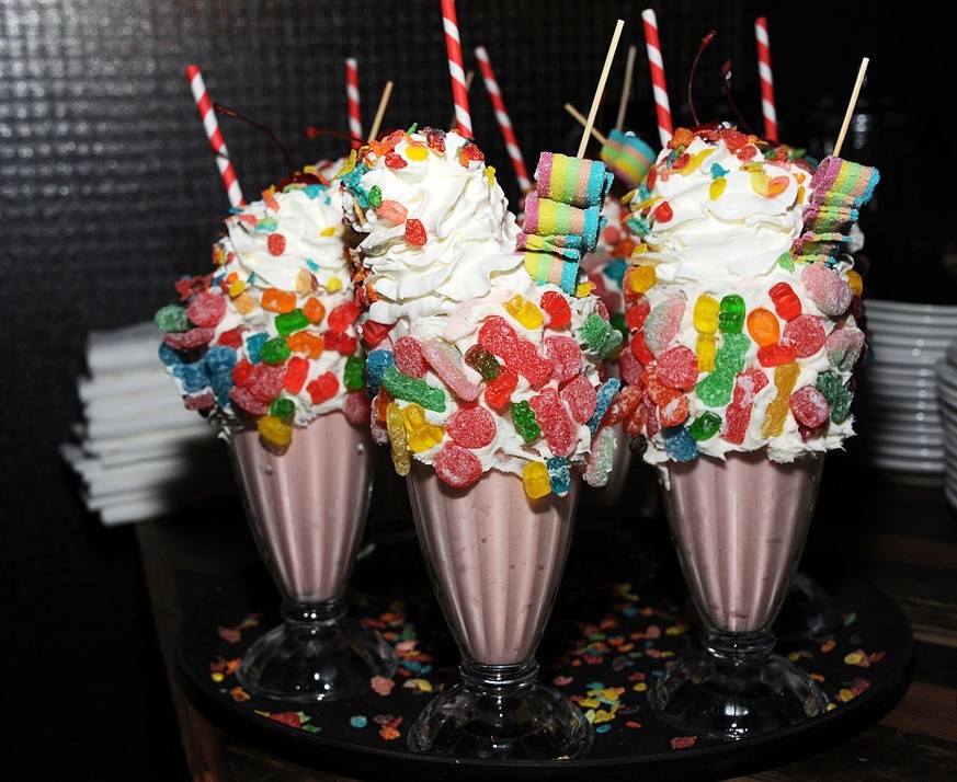 NEW YORK, NY - FEBRUARY 26: Famous milkshakes on display during singer/actress Zendaya&#039;s &#039;Something New&#039; Fan Event at Black Tap on February 26, 2016 in New York City. (Photo by Desiree  ...