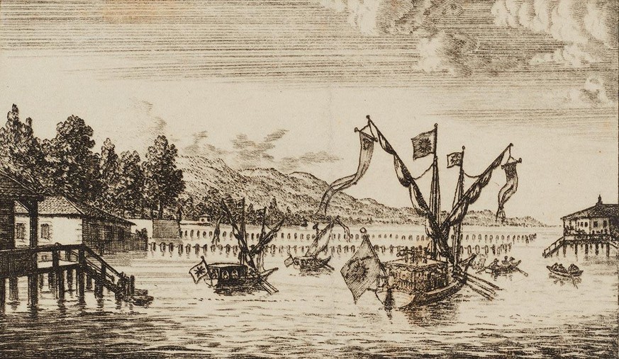 Le port de Genève tel qu&#039;il est représenté à la fin du XVIIIe siècle.
https://commons.wikimedia.org/wiki/File:CH-NB_-_Grafiken_Orts-_und_Landschaftsansichten_-_GS-GRAF-ANSI-GE-11.tif