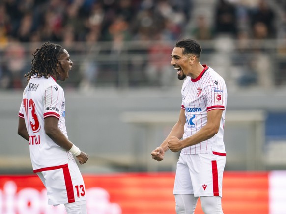 Ilyas Chouaref (à droite) et l'homme en forme du côté de Sion en cette fin de saison.
