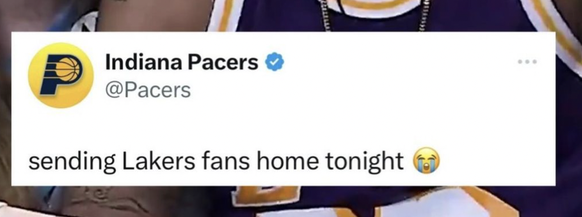 «Renvoyer les fans des Lakers à la maison ce soir».