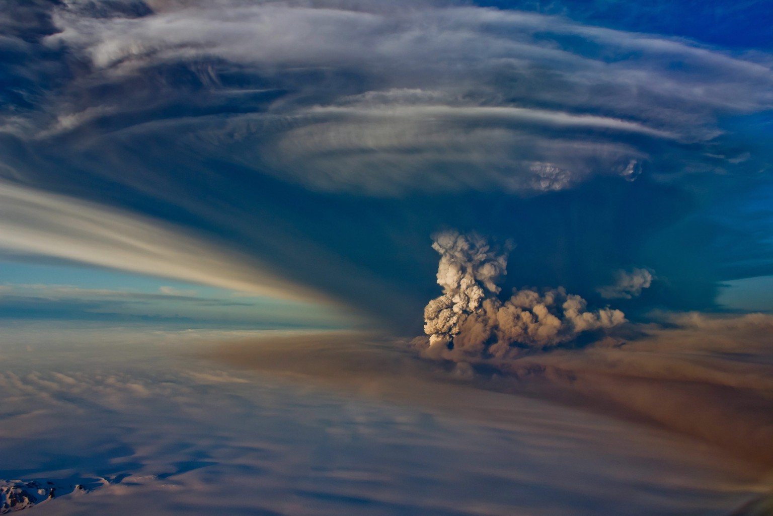 epa04360686 (FILE) A file picture dated 21 May 2011 shows the eruption of the Grimsvotn volcano in the south-east of Iceland. According to the Icelandic Meteorological Office, Iceland finds itself on  ...