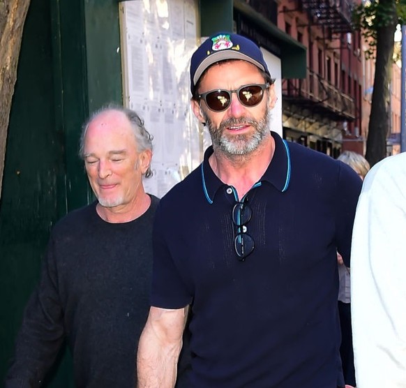NEW YORK, NEW YORK - OCTOBER 26: Hugh Jackman is seen on October 26, 2023 in New York City. (Photo by Raymond Hall/GC Images)