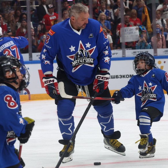 Alexander Ovechkin lors d&#039;un match de charité à Moscou