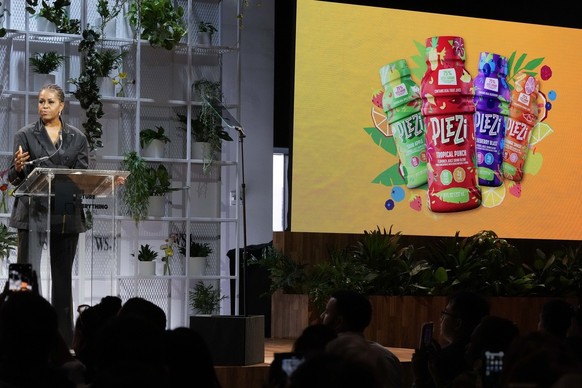 Former first lady Michelle Obama speaks during WSJ&#039;s Future of Everything Festival, Wednesday, May 3, 2023, in New York. Obama says she&#039;s working behind the scenes with a new company that wi ...