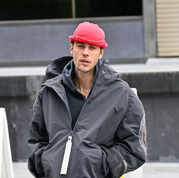 LOS ANGELES, CA - APRIL 15: Justin Bieber is seen on April 15, 2025 in Los Angeles, California. (Photo by DUTCH/Bauer-Griffin/GC Images)