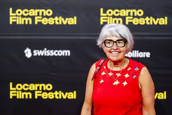 la conseillère fédérale Elisabeth Baume-Schneider sur le tapis rouge de la 79è édition du Locarno Film Festival, le 7 août 2026.