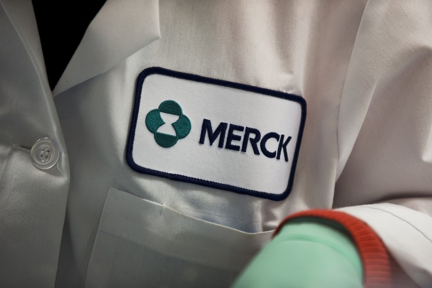 FILE - In this Thursday, Feb. 28, 2013 file photo, a Merck logo is placed on scientist's lab coat in West Point, Pa. The Food and Drug Administration on Thursday, Sept. 4, 2014 said it has grante ...