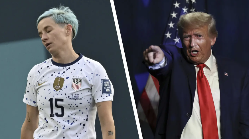 Megan Rapinoe, star du football américain, et son« vieil ami» Donald Trump.