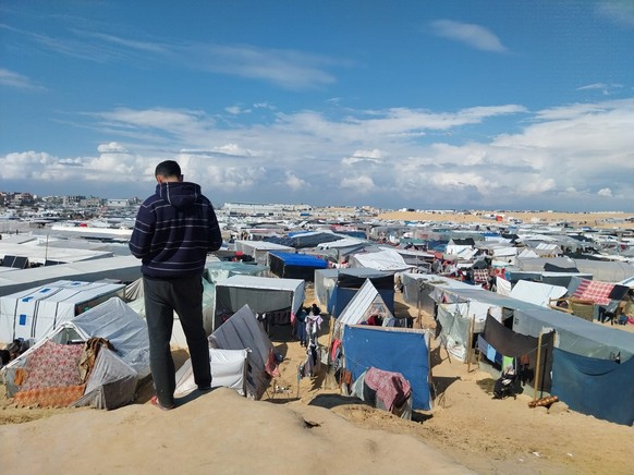 Un camp à Rafah.