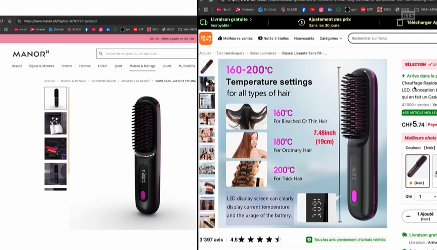 Manor vend-t-il du Temu? La RTS et ABE ont enquêté