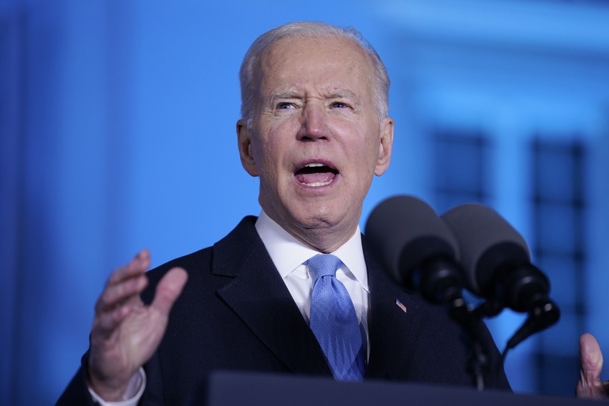 President Joe Biden delivers a speech about the Russian invasion of Ukraine, at the Royal Castle, Saturday, March 26, 2022, in Warsaw. (AP Photo/Evan Vucci)
Joe Biden