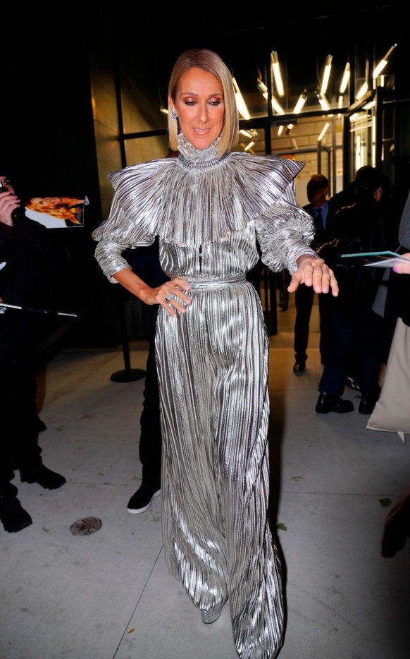 NEW YORK, NEW YORK - NOVEMBER 14: Celine Dion is seen on November 14, 2019 in New York City. (Photo by Jackson Lee/GC Images)