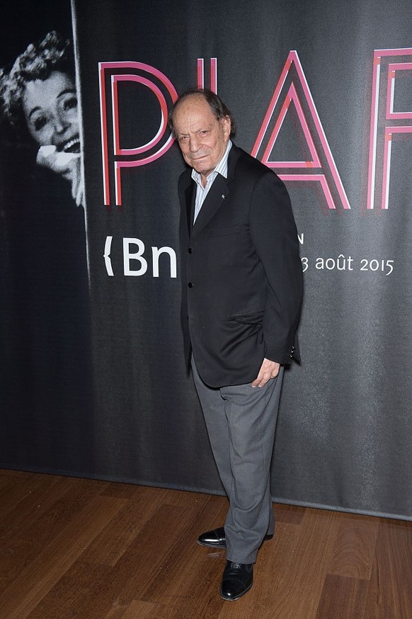 PARIS, FRANCE - APRIL 14: Charles Dumont attends the PIAF Exhibition celebrating Edith Piaf&#039;s birth centenary opening photocall at Bibliotheque Nationale de France on April 14, 2015 in Paris, Fra ...