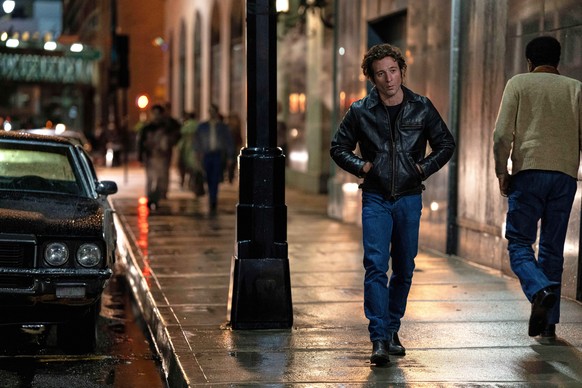 This image released by 20th Century Studios shows Jeremy Allen White as Bruce Springsteen in a scene from &quot;Springsteen: Deliver Me From Nowhere.&quot; (Macall Polay/20th Century Studios via AP)
F ...