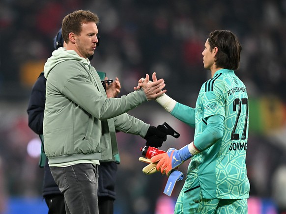 Yann Sommer et son entra�neur Julian Nagelsmann: le courant passe.