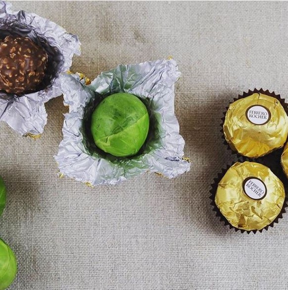 Vraiment méchant, des choux de Bruxelles à la place du praliné! image: instagram