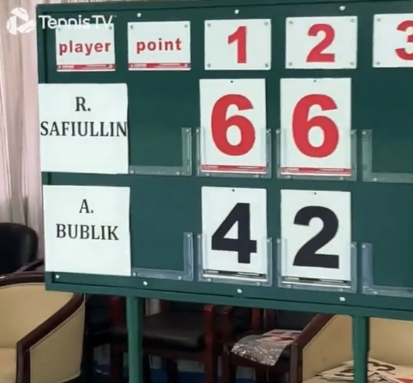 Le tableau des scores à Shanghai.