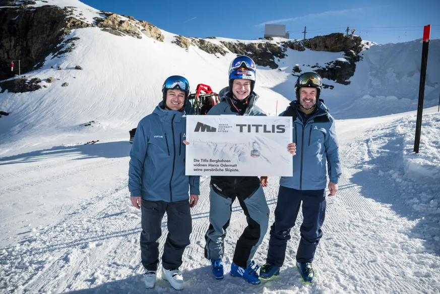 Marco Odermatt inaugurant la piste qui porte son nom