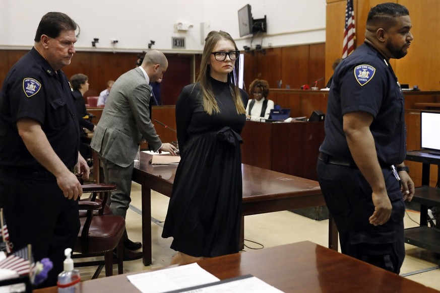 FILE âÄ” Anna Sorokin leaves after sentencing at New York State Supreme Court, in New York, May 9, 2019. Sorokin, whose exploits inspired a Netflix series, has been released from immigration custody i ...