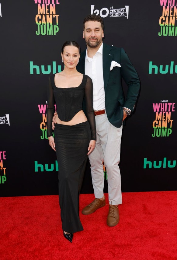 LOS ANGELES, CALIFORNIA - MAY 11: Keilani Asmus and Matt Kalil attend the 20th Century Studios&#039; &quot;White Men Can&#039;t Jump&quot; Los Angeles premiere at the at El Capitan Theatre on May 11,  ...