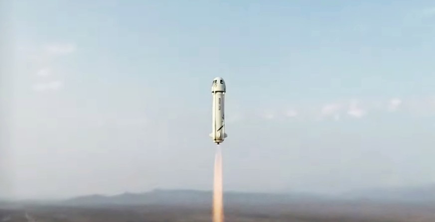 Une bite? Non, la fusée de Jeff Bezos.