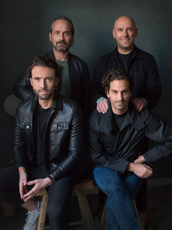 Les fondateurs de l'Experimental Group: Pierre-Charles Cros, Olivier Bon, Romée de Goriainoff, Xavier Padovani.