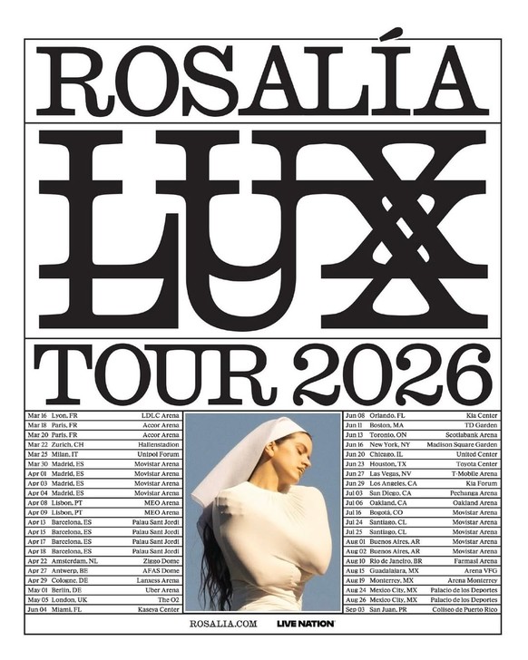 Rosalía annonce sa tournée 2026.