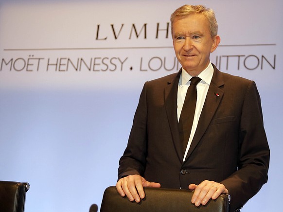 Bernard Arnault , patron de LVMH, est en tête du classement des plus grandes fortunes françaises avec un patrimoine estimé à 157 milliards d&#039;euros (archives).