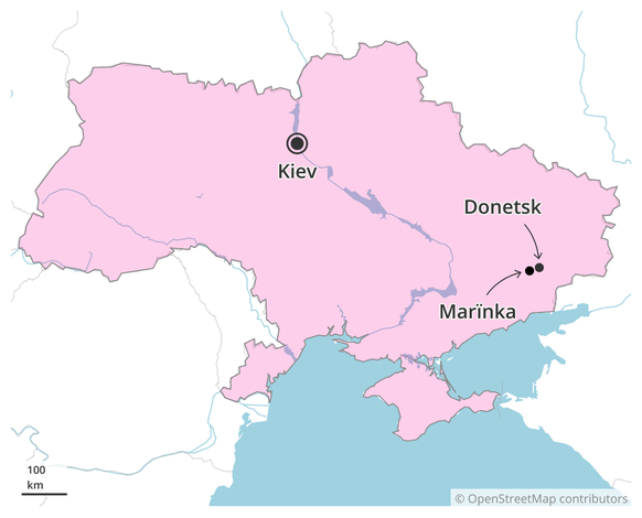 La petite ville de Marïnka, dans la région de Donetsk, a été capturée par les Russes.