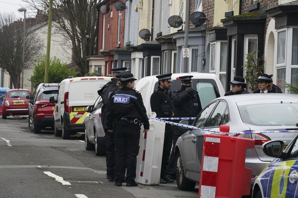 Police activity in Sutcliffe Street in the Kensington area of the city, after an explosion at the Liverpool Women&#039;s Hospital killed one person and injured another on Sunday, in Liverpool, England ...