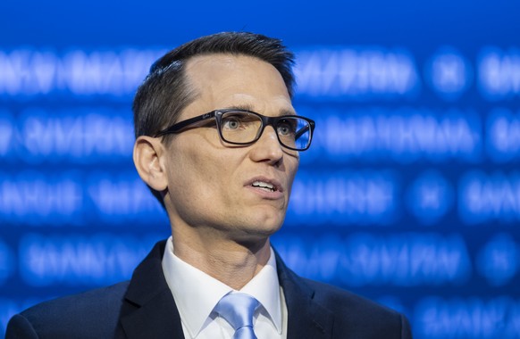 Martin Schlegel, Praesident des Direktoriums, spricht zu den Aktionaerinnen und Aktionaeren, an der Generalversammlung der Schweizerischen Nationalbank SNB, am Freitag, 25. April 2025 in Bern. (KEYSTO ...