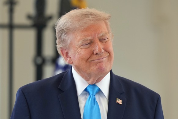 President Donald Trump listens during an event to announce the Freedom Haulers initiative at the White House, Thursday, July 30, 2026, in Washington. (AP Photo/Alex Brandon)
Donald Trump