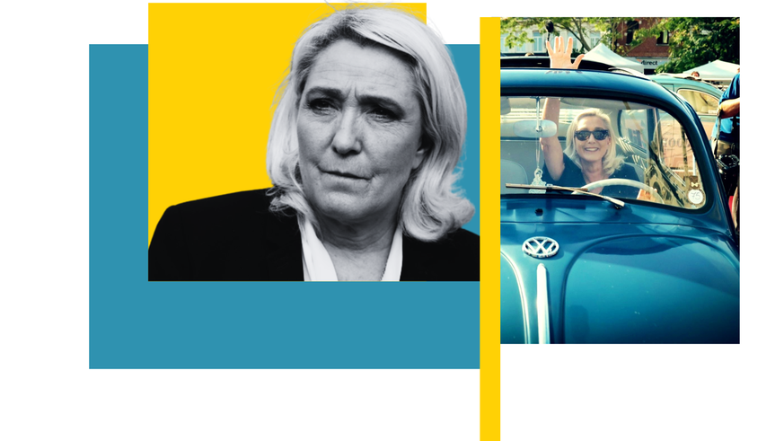 Marine Le Pen a été épinglée dimanche par la gauche, en s'affichant au volant d'une Coccinelle allemande, le bras droit levé. Or, il y a (bien) pire à redouter.