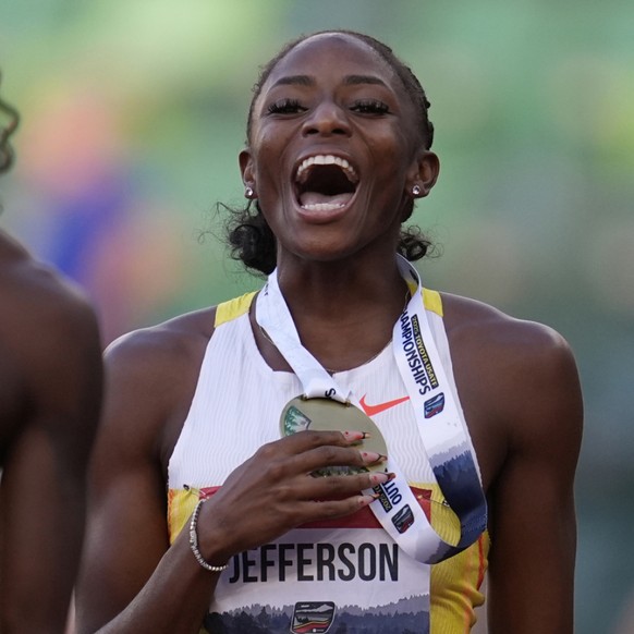 Melissa Jefferson-Wooden est devenue la 5e performeuse de l&#039;histoire sur 100 m vendredi à Eugene